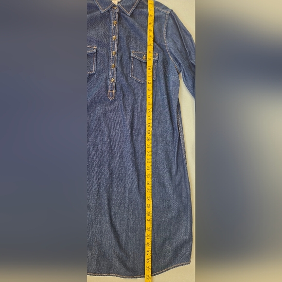 Brooks Brothers Womens Red Fleece Denim Shirt Dress Size 12 100% Cotton - Picture 4 of 12